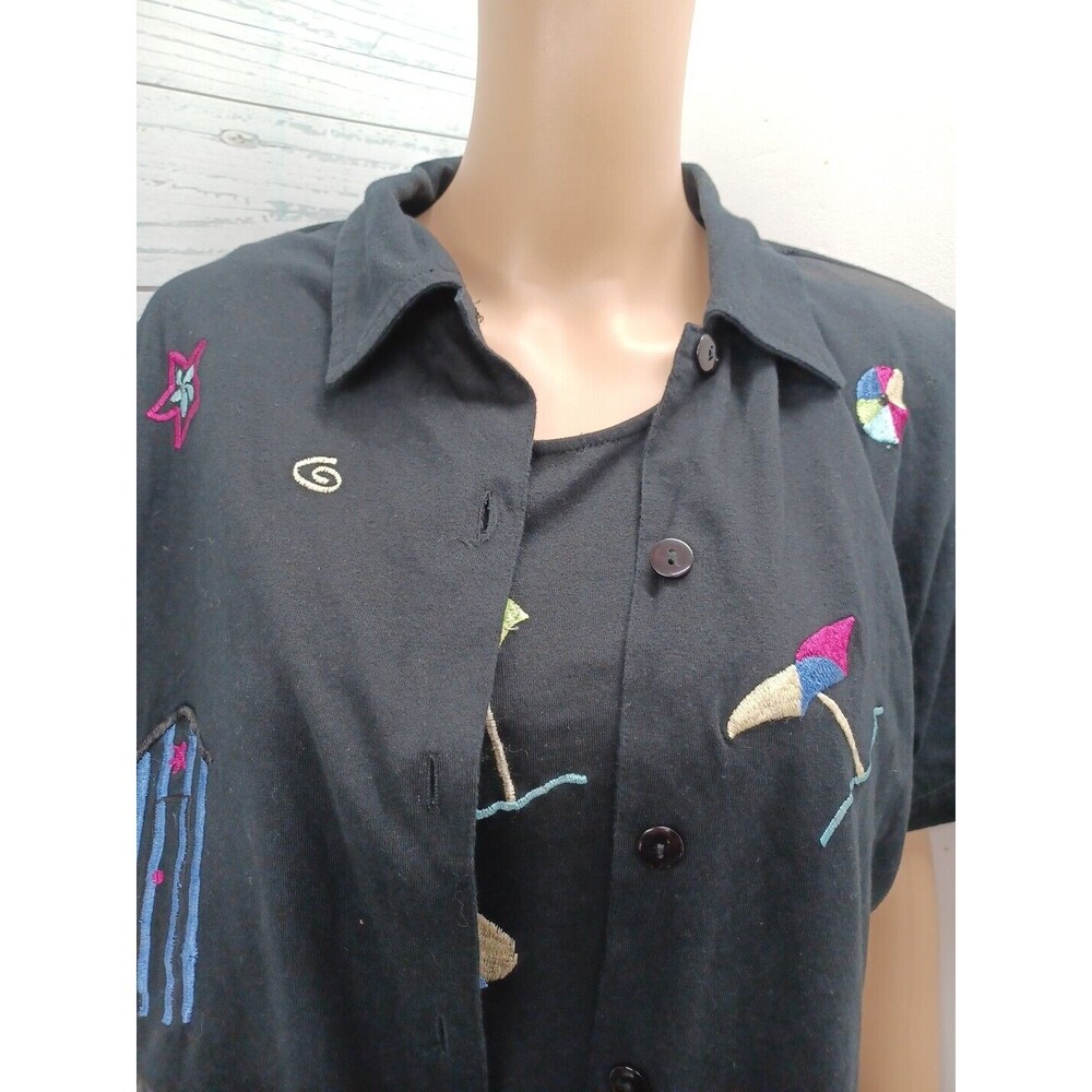 JBM Sport Sun Dress matching Jacket Pink Black Umbrella Embroidery Sz S - Picture 2 of 15